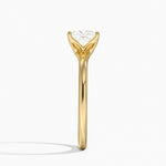 Fleur Solitaire Ring Yellow Gold 18k Princess Engagement Ring