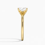 Fleur Solitaire Ring Yellow Gold 18k Radiant Engagement Ring