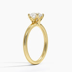 Fleur Solitaire Ring Yellow Gold 18k Round Engagement Ring