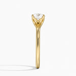 Fleur Solitaire Ring Yellow Gold 18k Round Engagement Ring