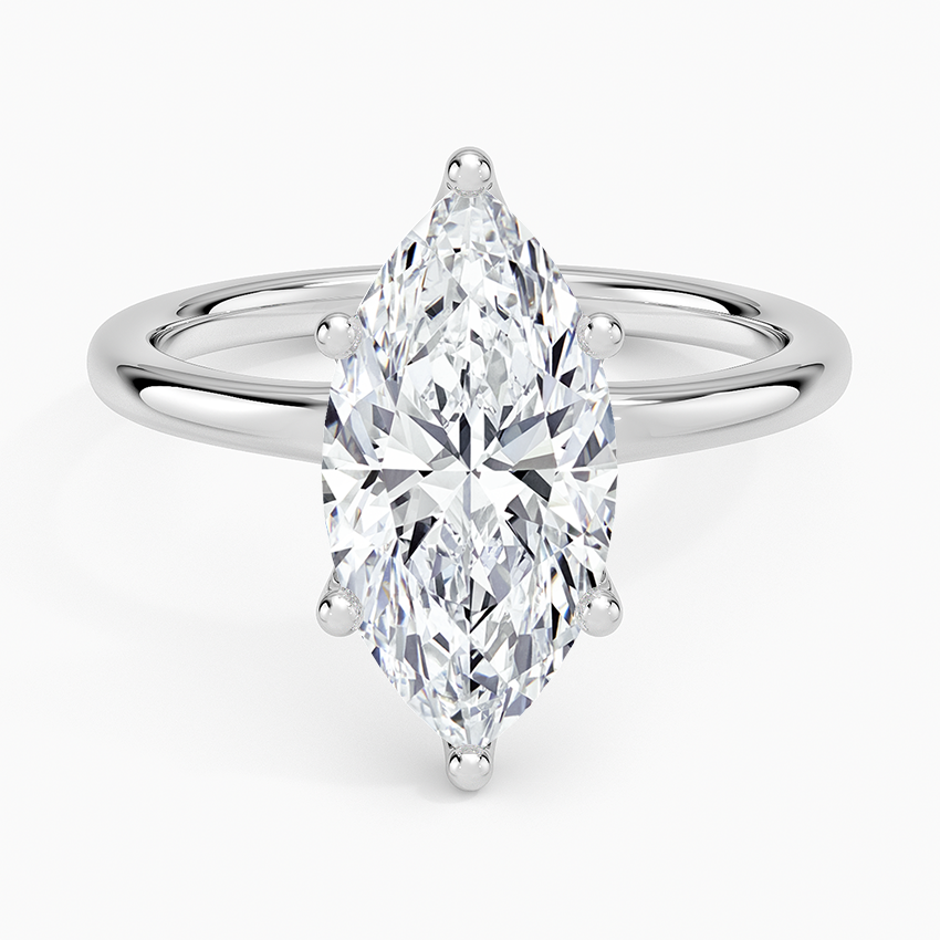 Fleur Solitaire Ring Platinum Marquise Engagement Ring