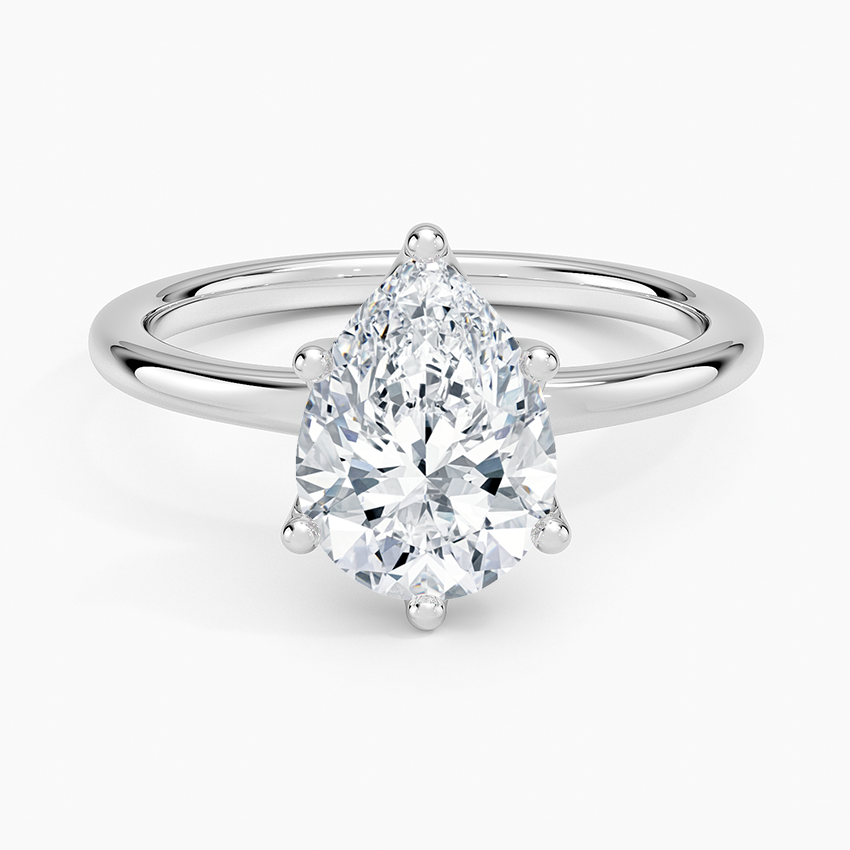 Fleur Solitaire Ring Platinum Pear Engagement Ring