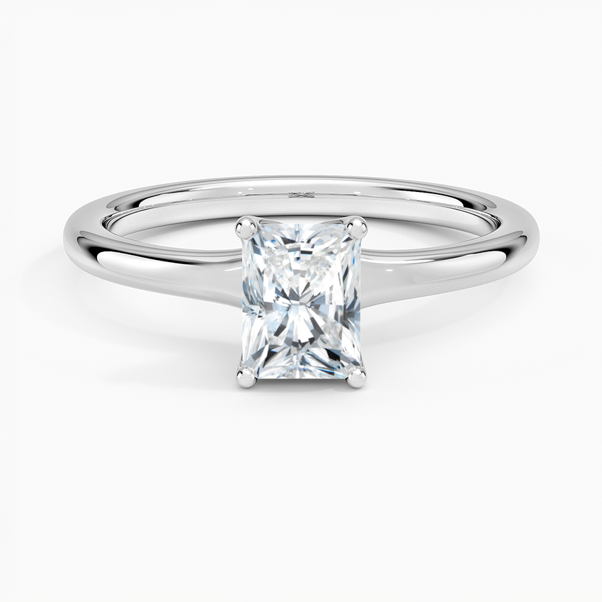 Fleur Solitaire Ring Platinum Radiant Engagement Ring