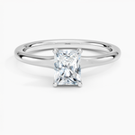 Fleur Solitaire Ring Platinum Radiant Engagement Ring