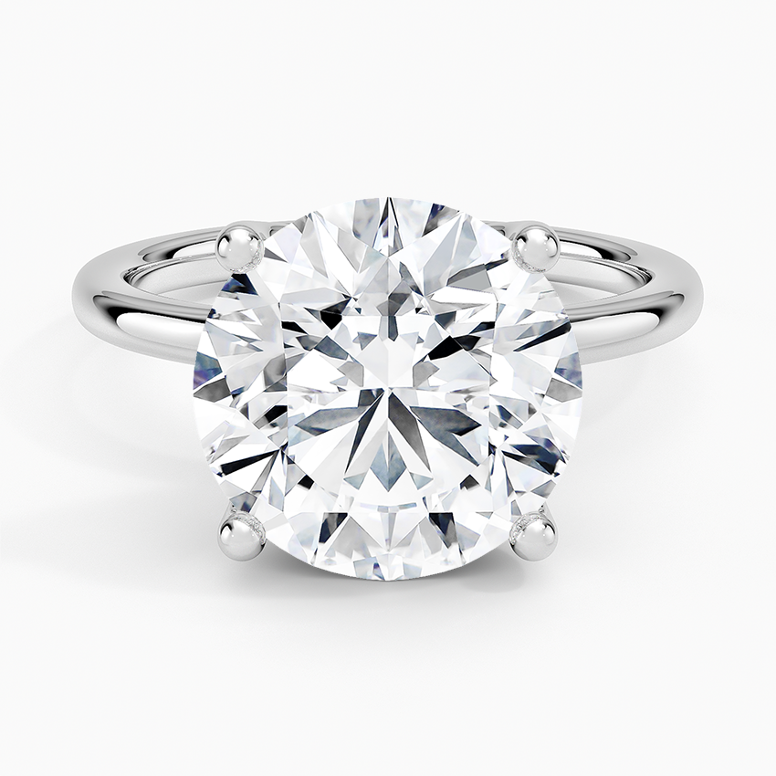 Fleur Solitaire Ring Platinum Round Engagement Ring