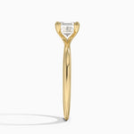 Freesia Triple-Prong Solitaire Ring Yellow Gold 18k Asscher Engagement Ring