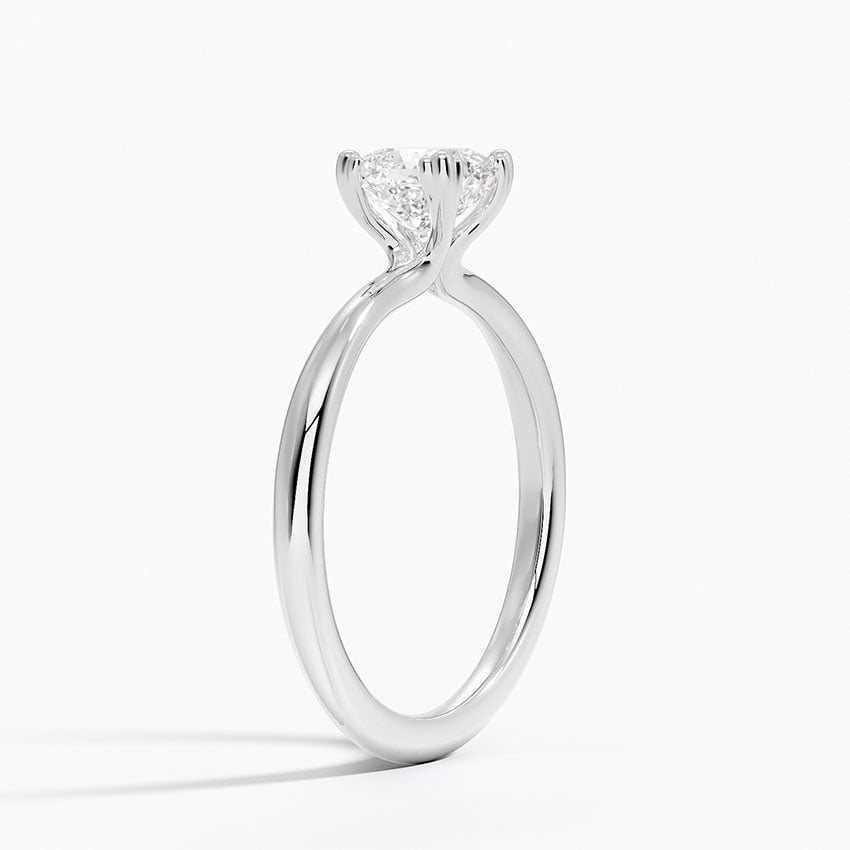 Freesia Triple-Prong Solitaire Ring Platinum Cushion Engagement Ring