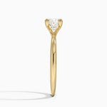 Freesia Triple-Prong Solitaire Ring Yellow Gold 18k Cushion Engagement Ring