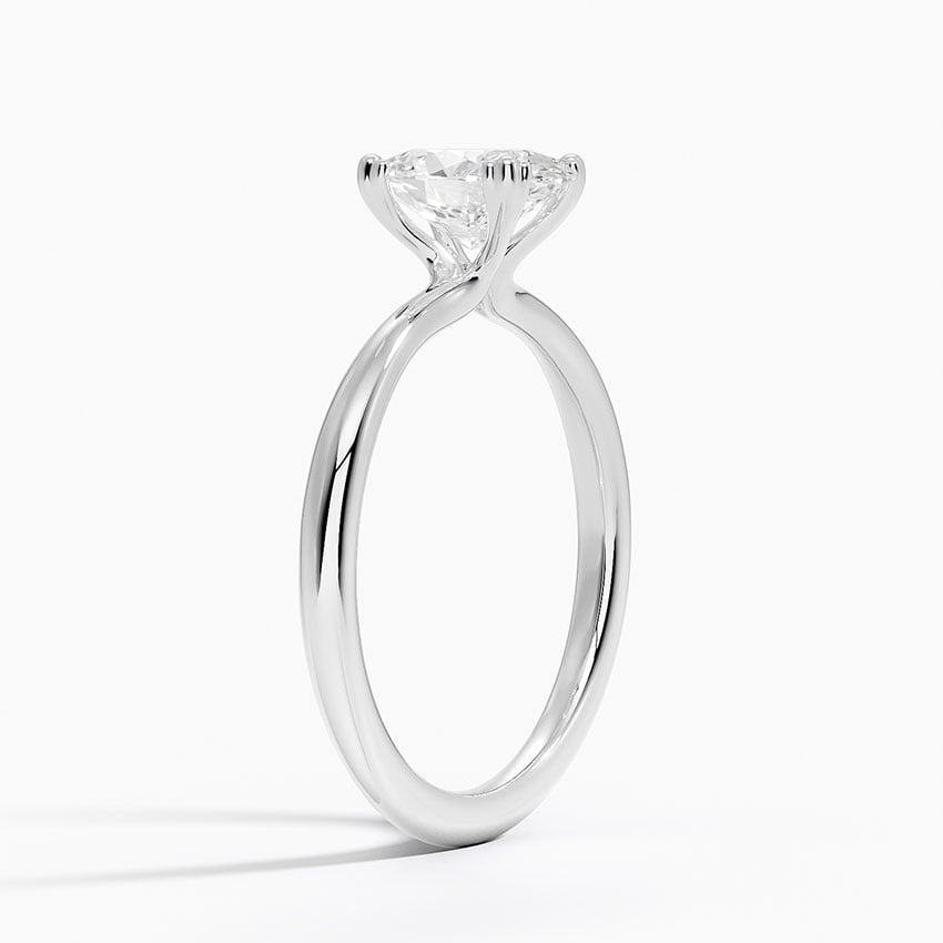 Freesia Triple-Prong Solitaire Ring Platinum Oval Engagement Ring