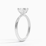 Freesia Triple-Prong Solitaire Ring Platinum Princess Engagement Ring