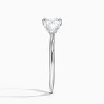 Freesia Triple-Prong Solitaire Ring Platinum Princess Engagement Ring