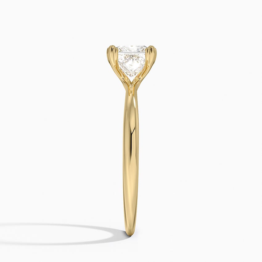 Freesia Triple-Prong Solitaire Ring Yellow Gold 18k Princess Engagement Ring