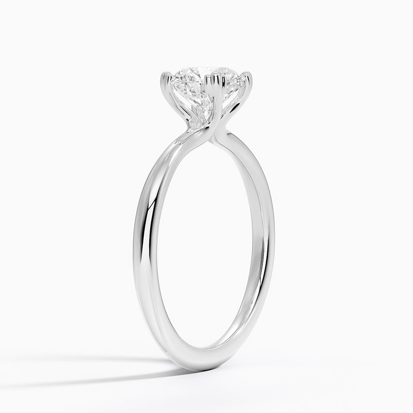 Freesia Triple-Prong Solitaire Ring Platinum Round Engagement Ring