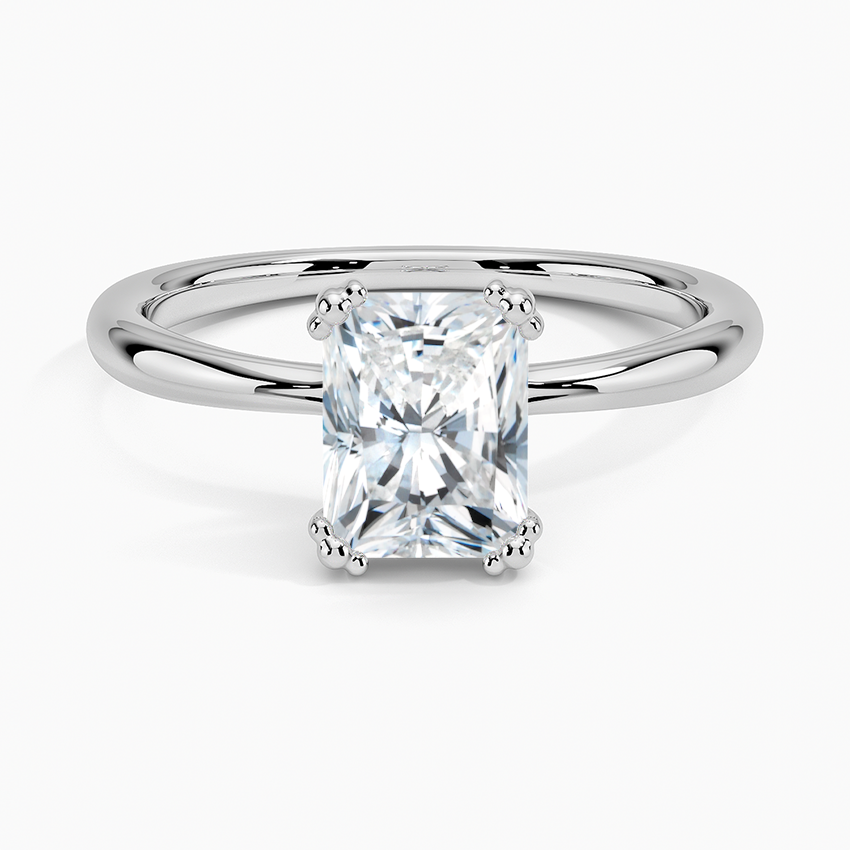 Freesia Triple-Prong Solitaire Ring Platinum Radiant Engagement Ring