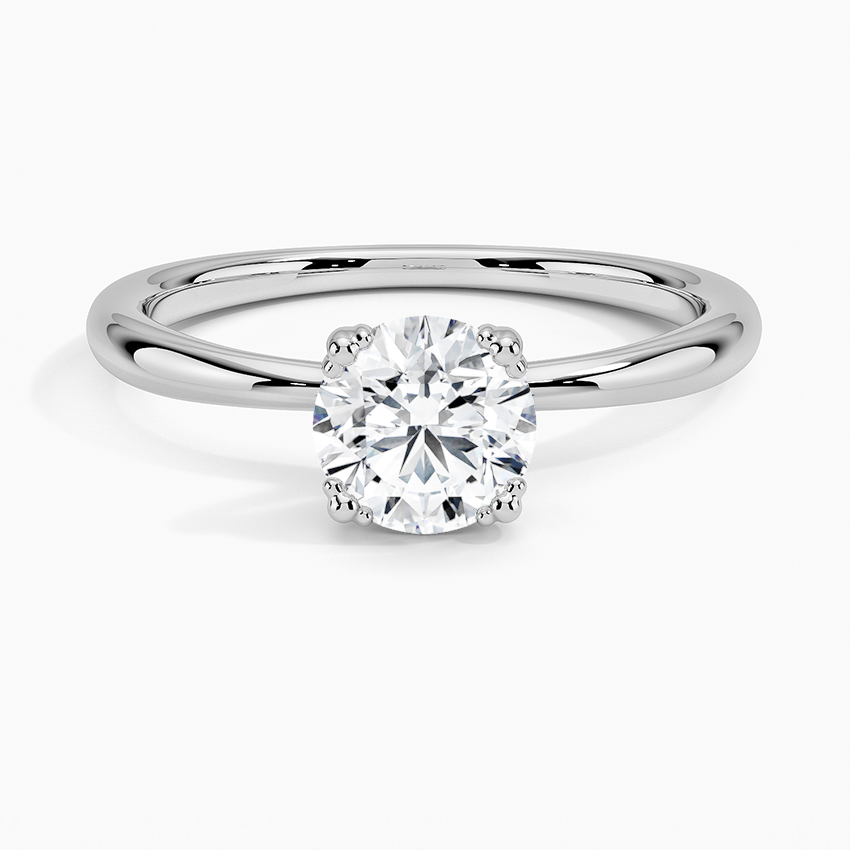Freesia Triple-Prong Solitaire Ring Platinum Round Engagement Ring