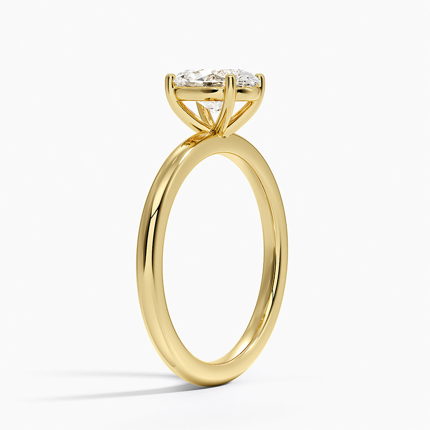 Sydney Perfect Fit 2mm Solitaire Ring Yellow Gold 18k Oval Engagement Ring