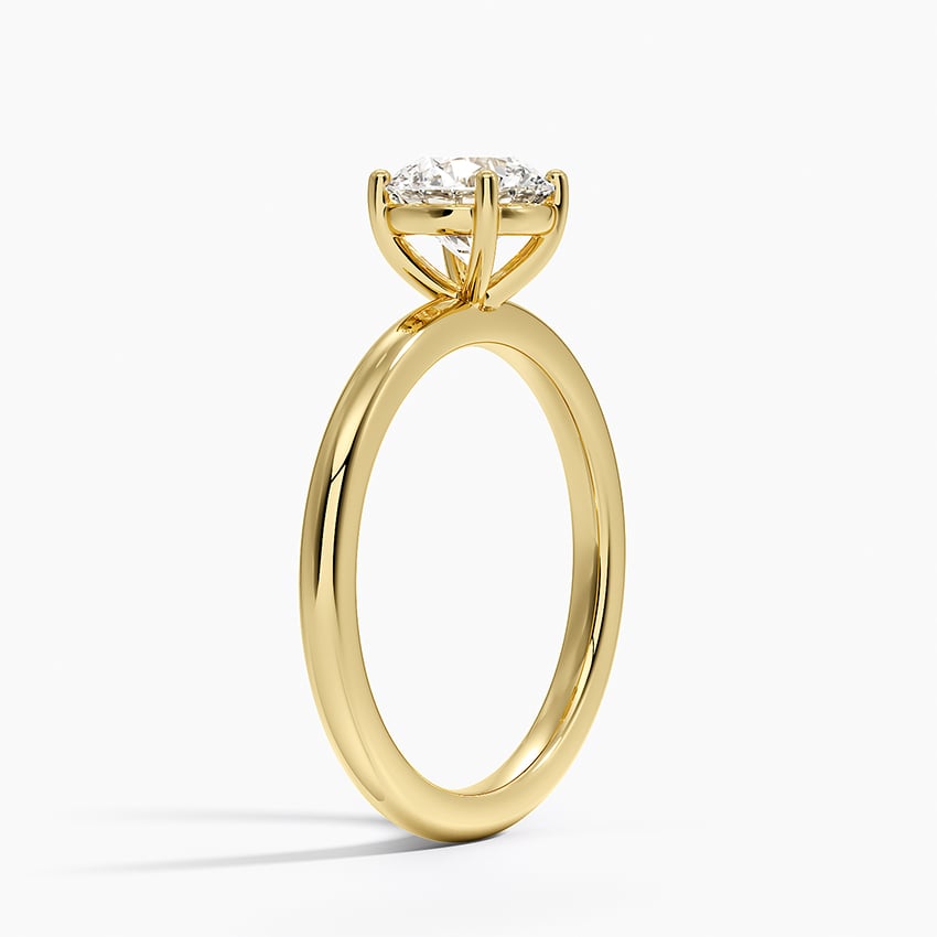 Sydney Perfect Fit 2mm Solitaire Ring Yellow Gold 18k Round Engagement Ring