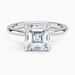 Sydney Perfect Fit 2mm Solitaire Ring Platinum Asscher Engagement Ring
