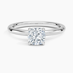 Sydney Perfect Fit 2mm Solitaire Ring Platinum Cushion Engagement Ring