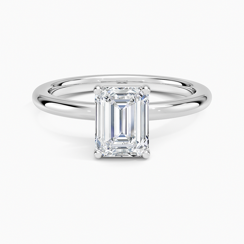 Sydney Perfect Fit 2mm Solitaire Ring Platinum Emerald Engagement Ring