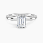 Sydney Perfect Fit 2mm Solitaire Ring Platinum Emerald Engagement Ring