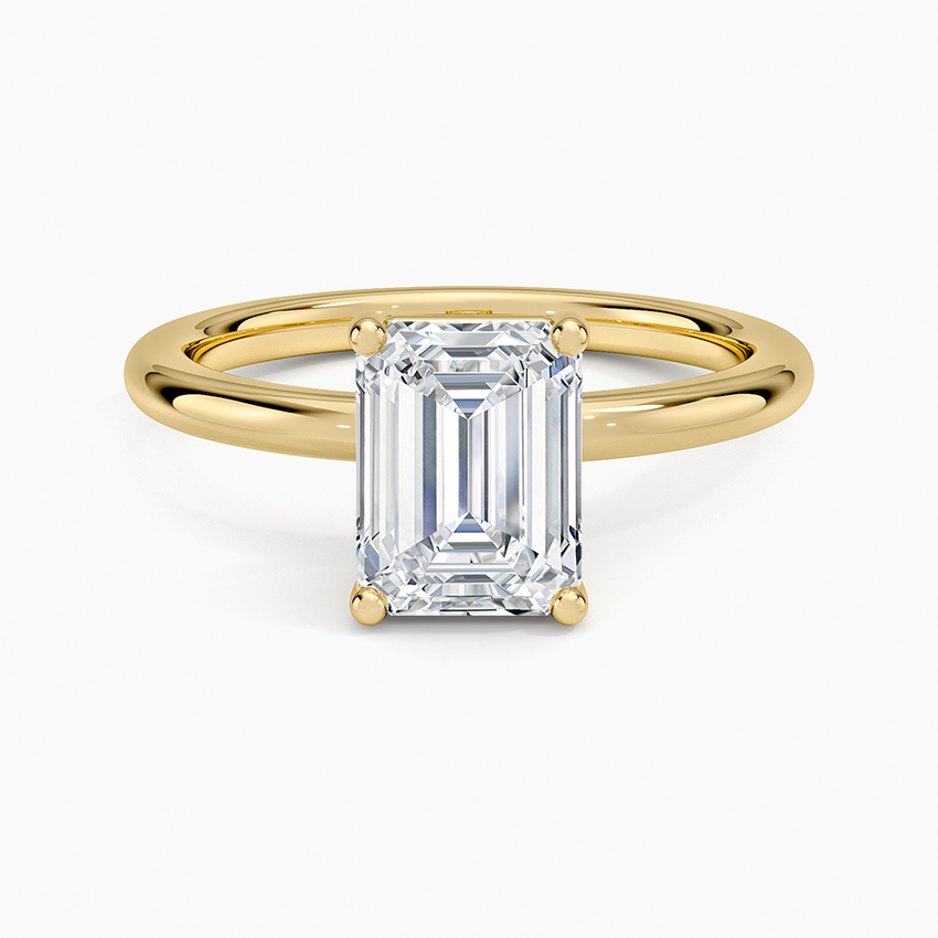 Sydney Perfect Fit 2mm Solitaire Ring Yellow Gold 18k Emerald Engagement Ring