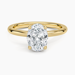 Sydney Perfect Fit 2mm Solitaire Ring Yellow Gold 18k Oval Engagement Ring