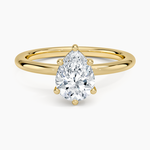 Sydney Perfect Fit 2mm Solitaire Ring Yellow Gold 18k Pear Engagement Ring