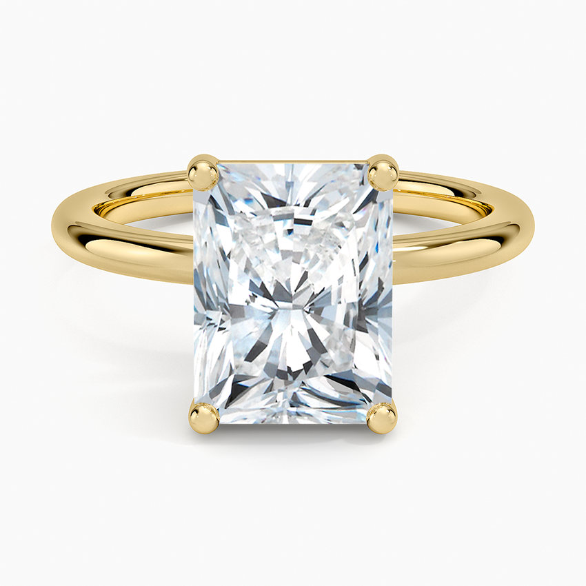 Sydney Perfect Fit 2mm Solitaire Ring Yellow Gold 18k Radiant Engagement Ring