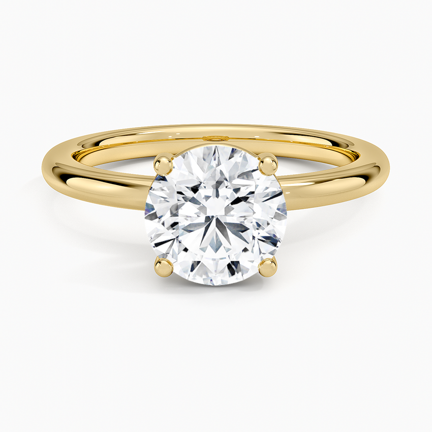 Sydney Perfect Fit 2mm Solitaire Ring Yellow Gold 18k Round Engagement Ring