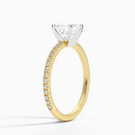 Ballad Three-Quarter Coverage Diamond Ring (1/4 ct. tw.) Yellow Gold 18k Asscher Engagement Ring