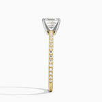 Ballad Three-Quarter Coverage Diamond Ring (1/4 ct. tw.) Yellow Gold 18k Asscher Engagement Ring