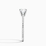Ballad Three-Quarter Coverage Diamond Ring (1/4 ct. tw.) Platinum Cushion Engagement Ring