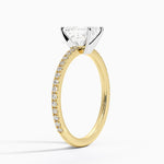 Ballad Three-Quarter Coverage Diamond Ring (1/4 ct. tw.) Yellow Gold 18k Emerald Engagement Ring