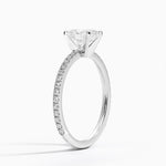 Ballad Three-Quarter Coverage Diamond Ring (1/4 ct. tw.) Platinum Oval Engagement Ring