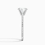Ballad Three-Quarter Coverage Diamond Ring (1/4 ct. tw.) Platinum Oval Engagement Ring