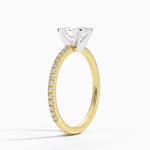 Ballad Three-Quarter Coverage Diamond Ring (1/4 ct. tw.) Yellow Gold 18k Oval Engagement Ring
