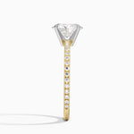 Ballad Three-Quarter Coverage Diamond Ring (1/4 ct. tw.) Yellow Gold 18k Oval Engagement Ring