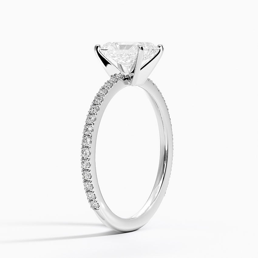 Ballad Three-Quarter Coverage Diamond Ring (1/4 ct. tw.) Platinum Radiant Engagement Ring