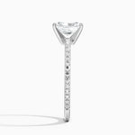 Ballad Three-Quarter Coverage Diamond Ring (1/4 ct. tw.) Platinum Radiant Engagement Ring