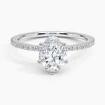Ballad Three-Quarter Coverage Diamond Ring (1/4 ct. tw.) Platinum Pear Engagement Ring