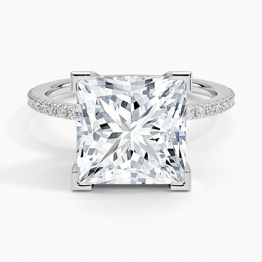 Ballad Three-Quarter Coverage Diamond Ring (1/4 ct. tw.) Platinum Princess Engagement Ring