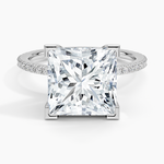 Ballad Three-Quarter Coverage Diamond Ring (1/4 ct. tw.) Platinum Princess Engagement Ring