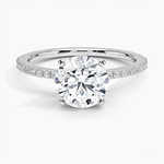 Ballad Three-Quarter Coverage Diamond Ring (1/4 ct. tw.) Platinum Round Engagement Ring
