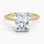 Ballad Three-Quarter Coverage Diamond Ring (1/4 ct. tw.) Yellow Gold 18k Radiant Engagement Ring