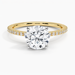 Ballad Three-Quarter Coverage Diamond Ring (1/4 ct. tw.) Yellow Gold 18k Round Engagement Ring