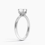 Petal 2mm Solitaire Ring Platinum Cushion Engagement Ring