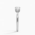 Petal 2mm Solitaire Ring Platinum Cushion Engagement Ring
