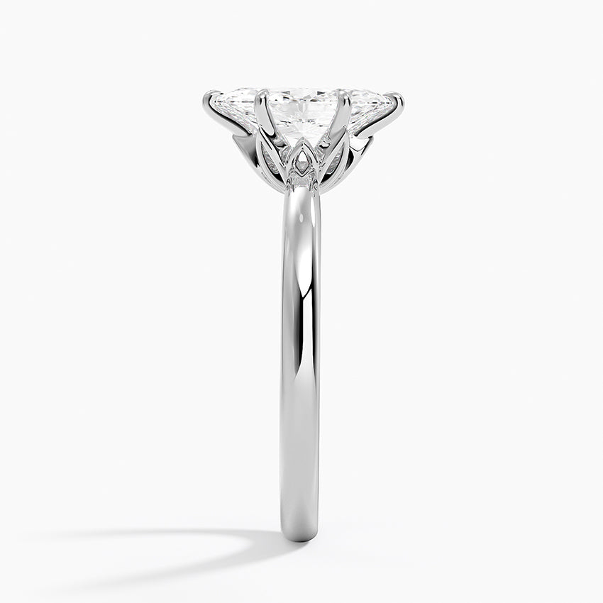 Petal 2mm Solitaire Ring Platinum Marquise Engagement Ring