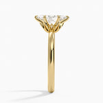 Petal 2mm Solitaire Ring Yellow Gold 18k Marquise Engagement Ring